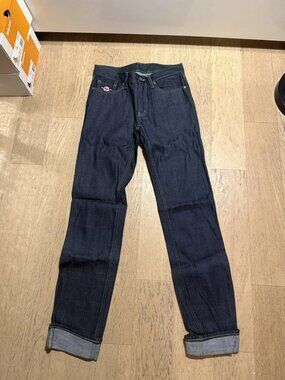 Japanese Denim Ice Cream BBC xs Vintage Dark Blue Jeans With Green Stitch